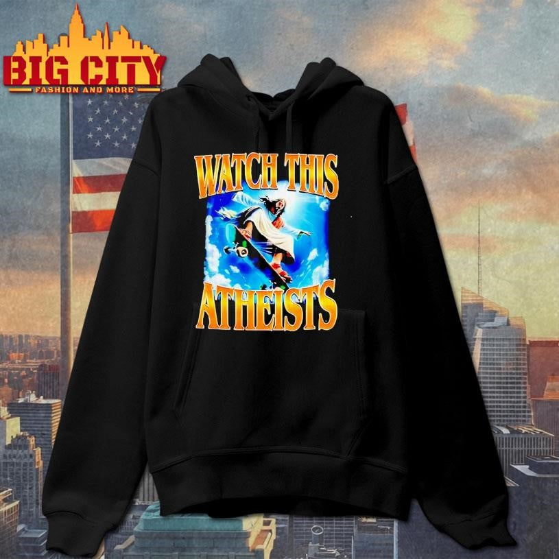 Watch This Atheists Vintage Graphic Jesus Shirt