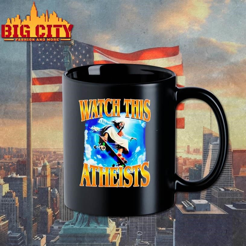 Watch This Atheists Vintage Graphic Jesus Shirt