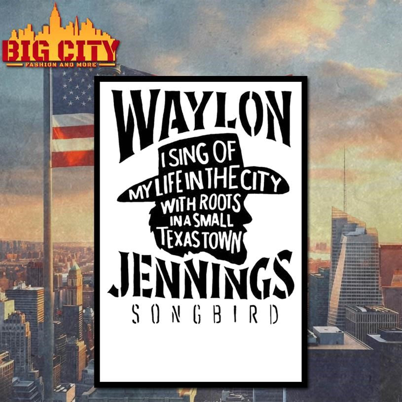 Waylon Jennings Cowboy Song Bird Shirt