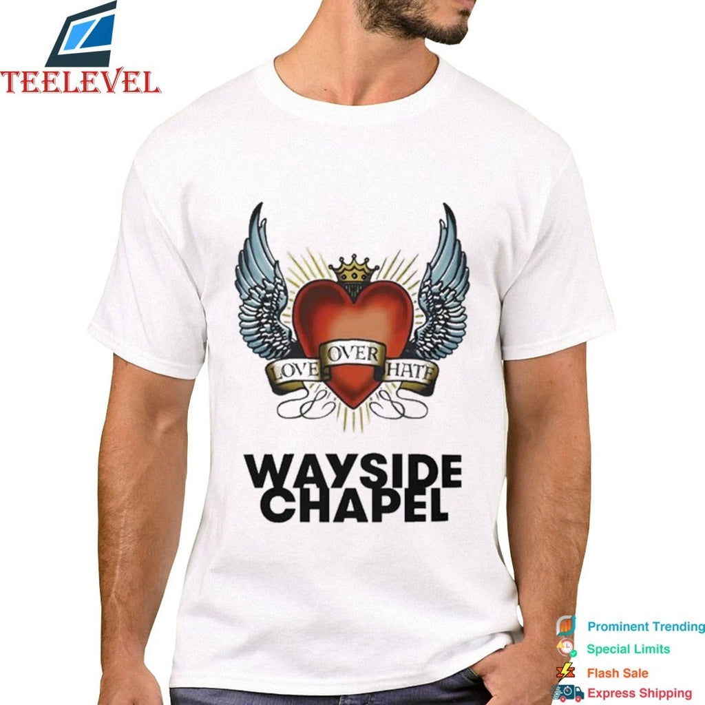 Wayside Chapel Love Over Hate Heart Wings Shirts