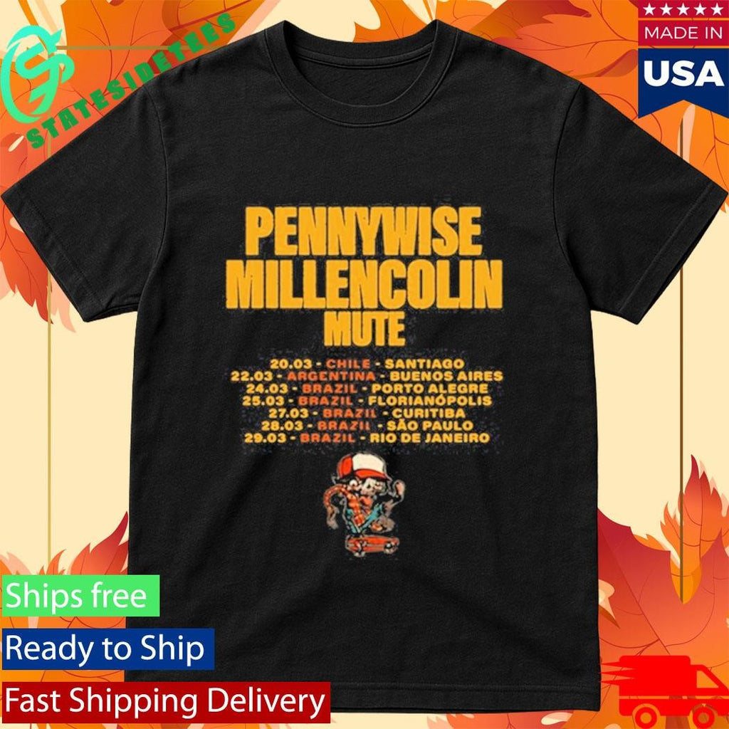 We Are One Tour Pennywise Millencolin Mute Mar 2026 Shirt