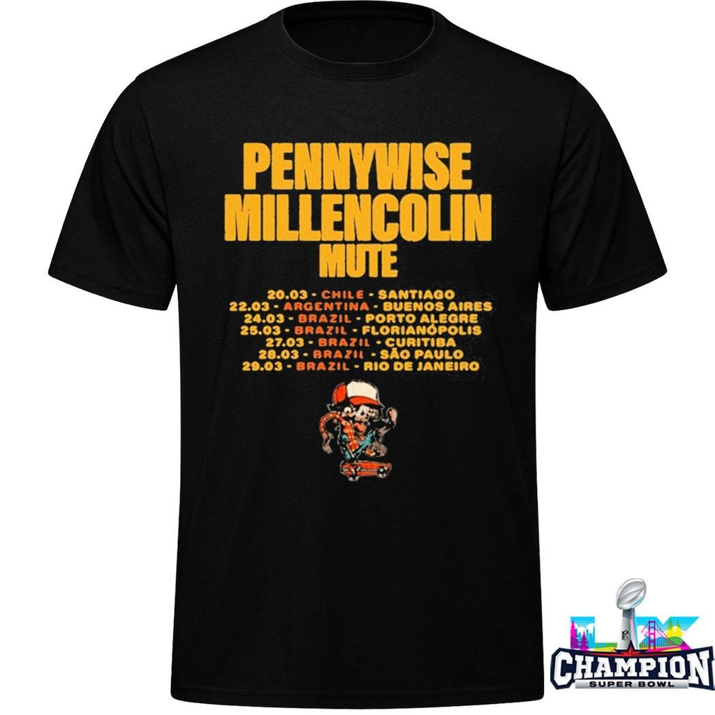 We Are One Tour Pennywise Millencolin Shirt