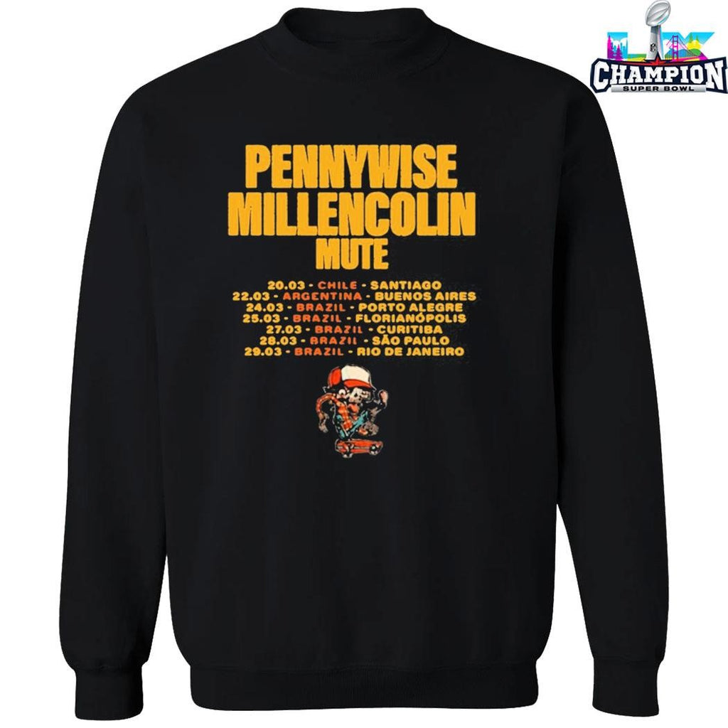 We Are One Tour Pennywise Millencolin Shirt