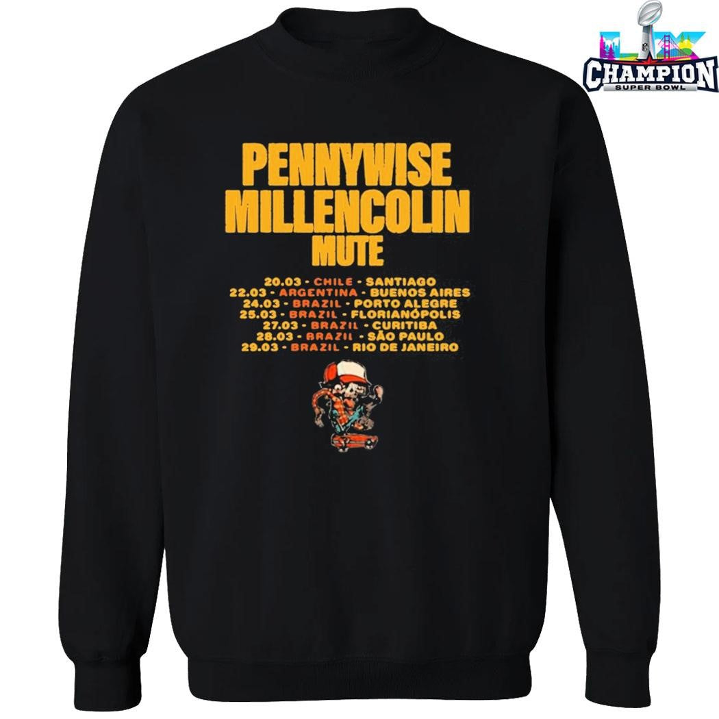 We Are One Tour Pennywise Millencolin Shirt