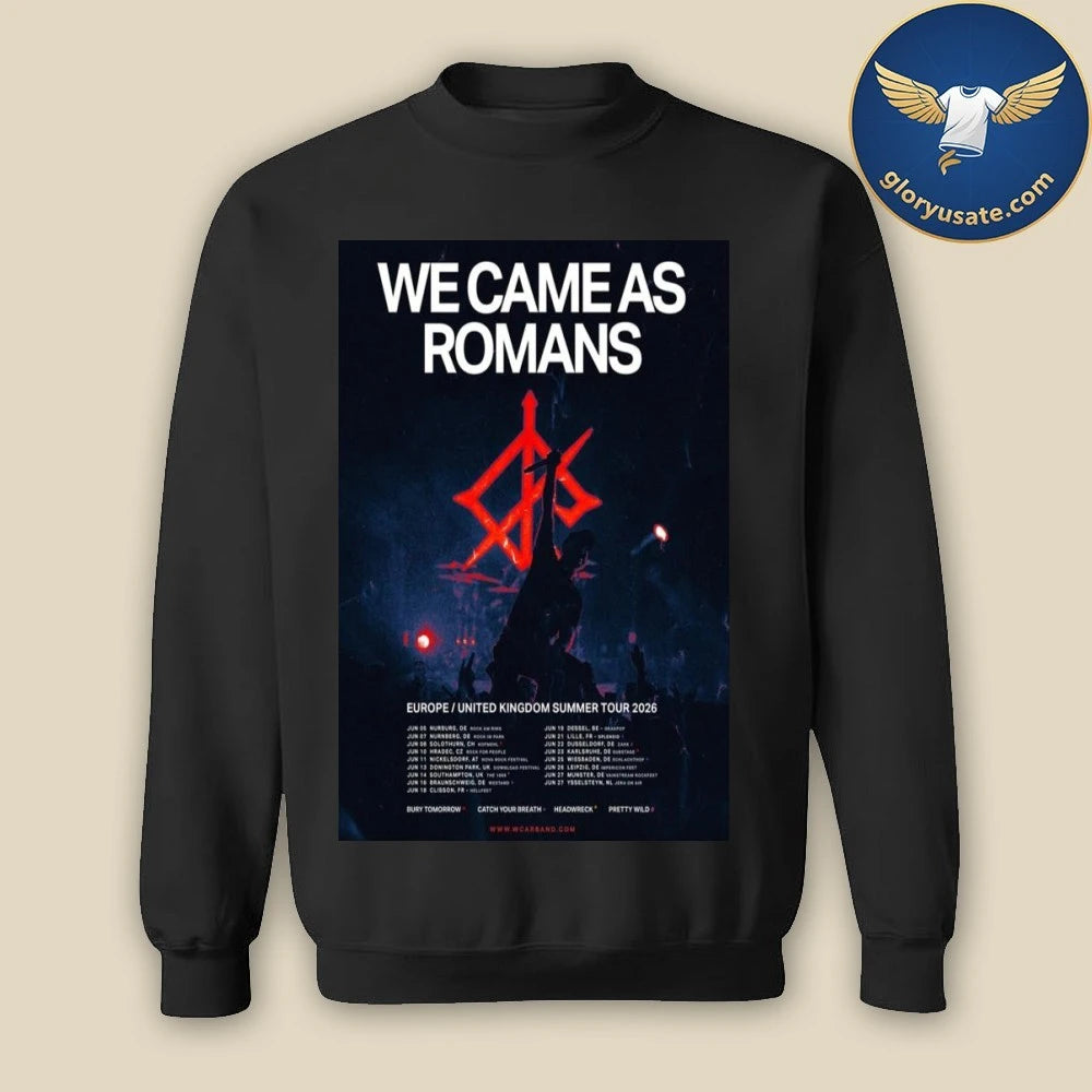 We Came As Romans Europe United Kingdom Summer Tour 2026 Poster Shirt