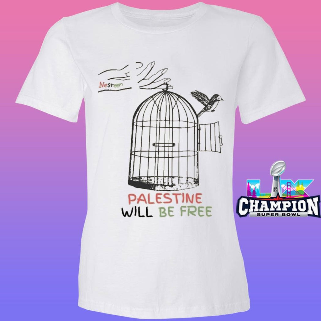 Wear The Peace Nesreen Art Palestine Will Be Free Shirt