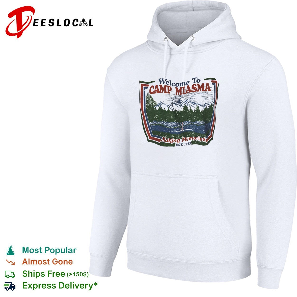 Welcome To Camp Miasma Making Memories Est 1983 Mountain Nature Landscape shirt