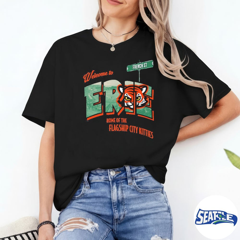 Welcome To Erie SeaWolves 108 Kitties Postcard shirt