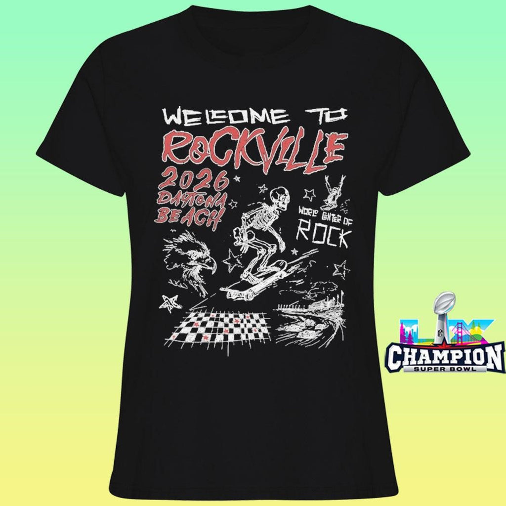 Welcome To Rockville Rockville Doodle 2026 Daytona Beach Shirt