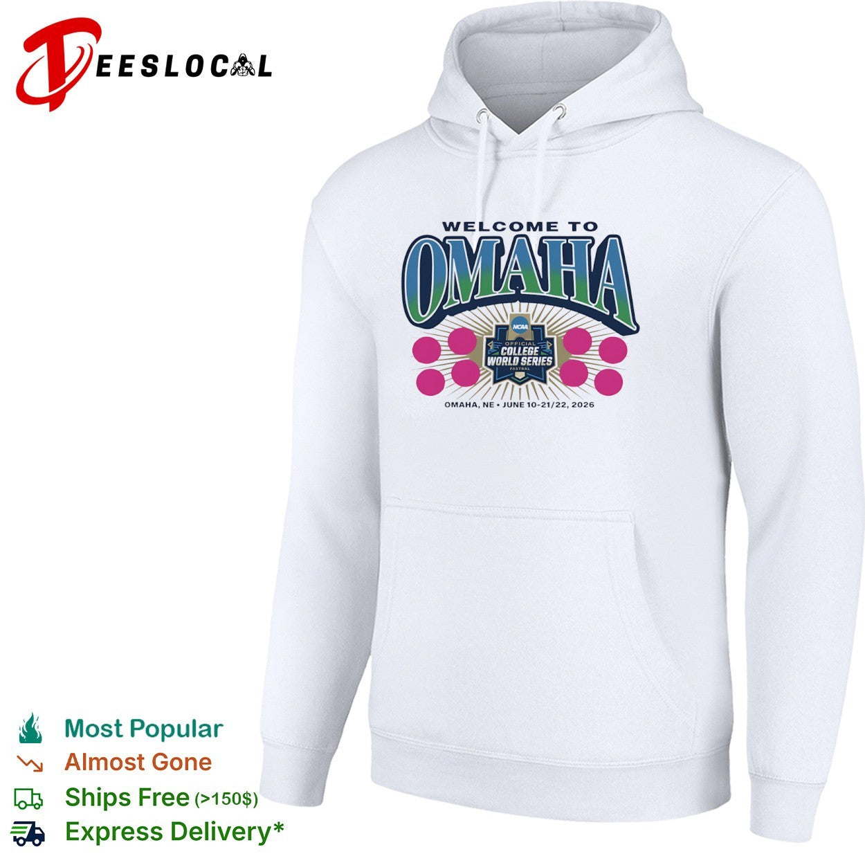 Welcome to Omaha NCAA Official College World Series Fastbal Omaha NE June 2026 shirt