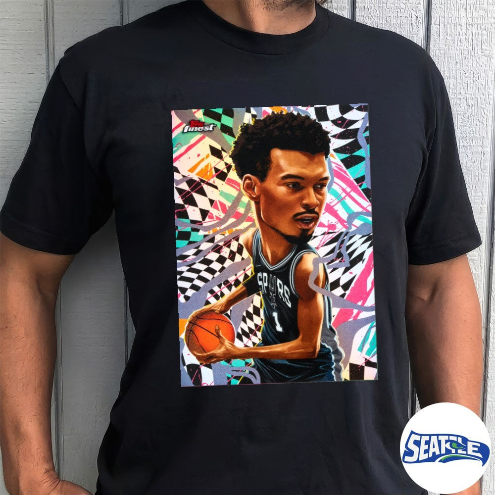 Wemby’s ‘Headliners’ card in Topps Finest Poster shirt