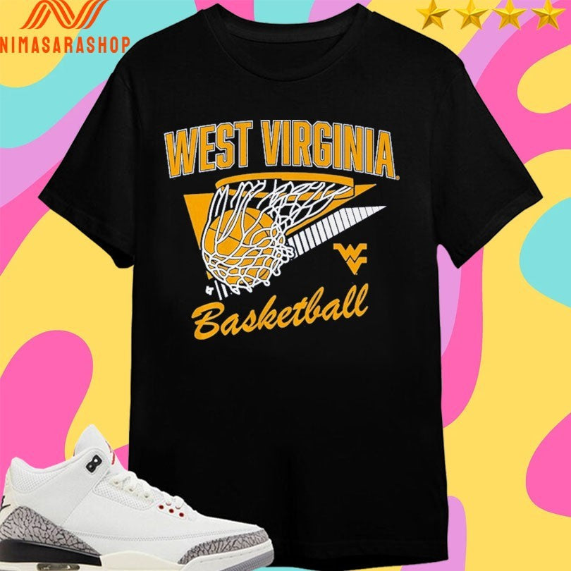 West Virginia Mountaineers Basketball Retro Swish Shirts