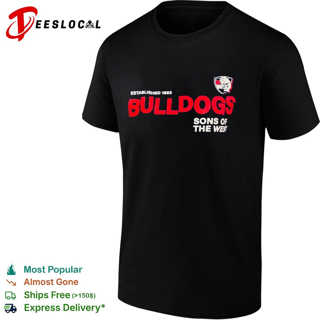 Western Bulldogs crest established 1883 sons of the West shirt