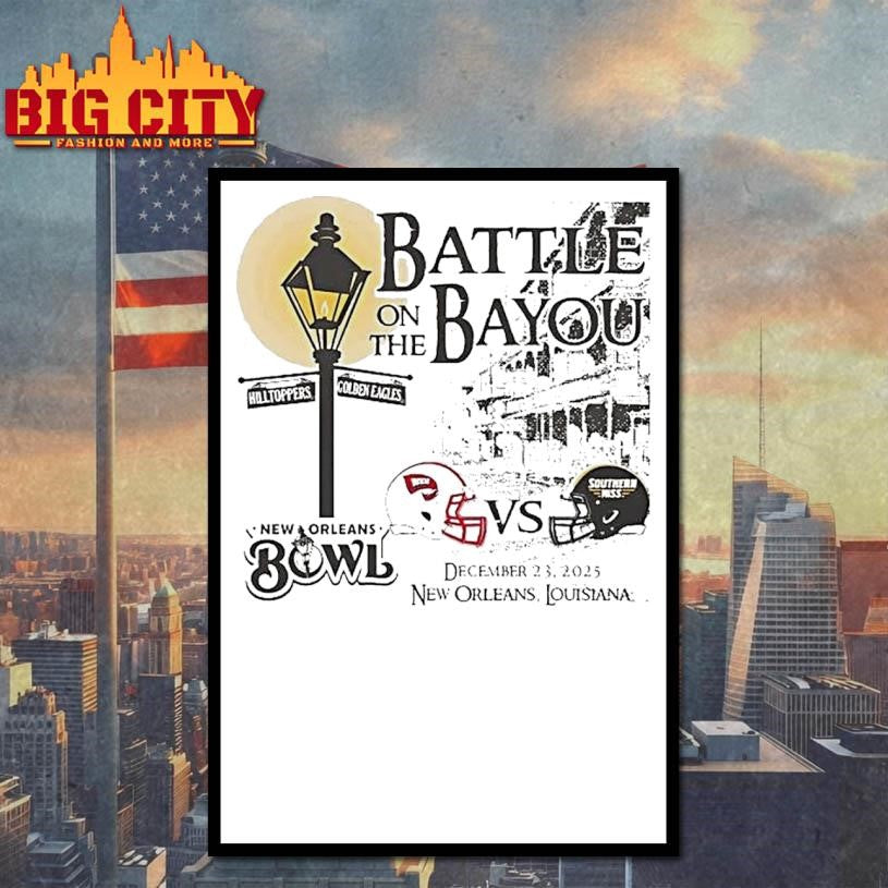 Western Kentucky Vs Southern Miss 2025 New Orleans Bowl Battle On The Bayou Shirt