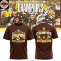 Western Michigan Broncos 2025 MAC Championship Celebration Football Helmet And Logo Two Sided Shirt