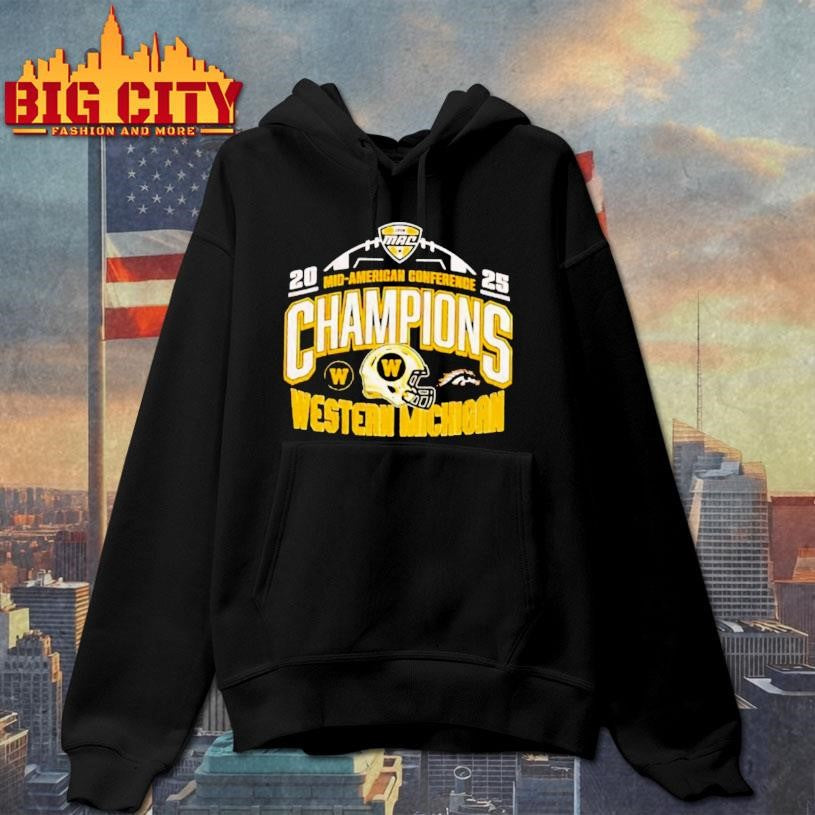 Western Michigan Broncos 2025 Mid American Conference Football Champions Shirt