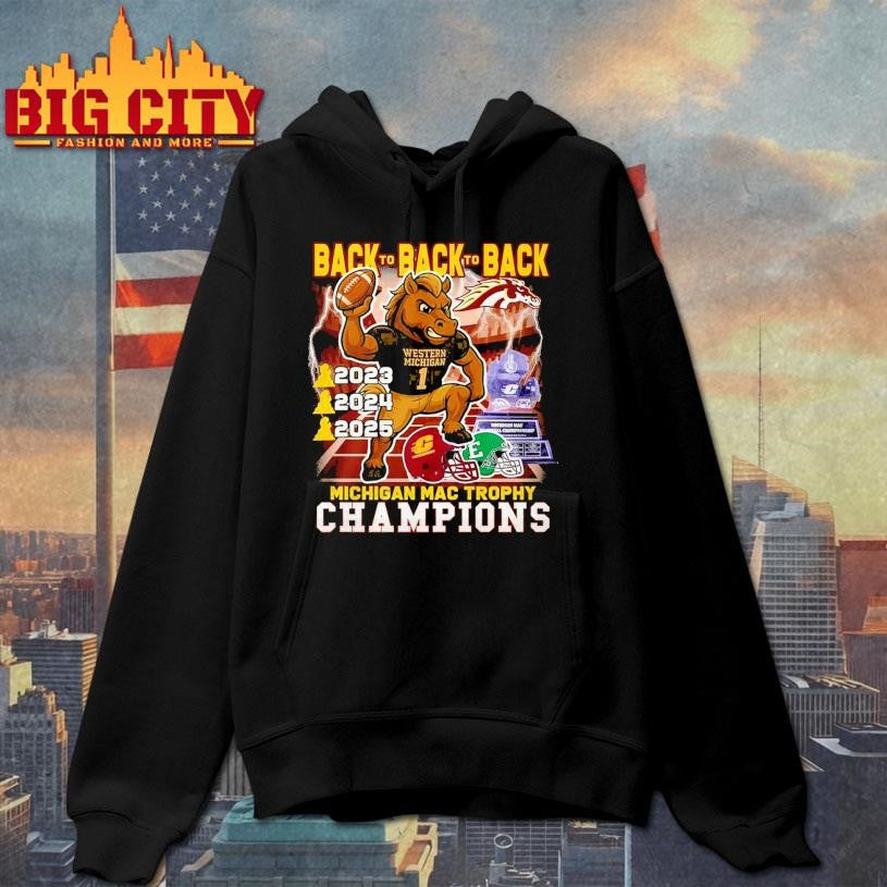 Western Michigan Broncos Michigan Mac Trophy Champions 2025 Back2Back Shirt