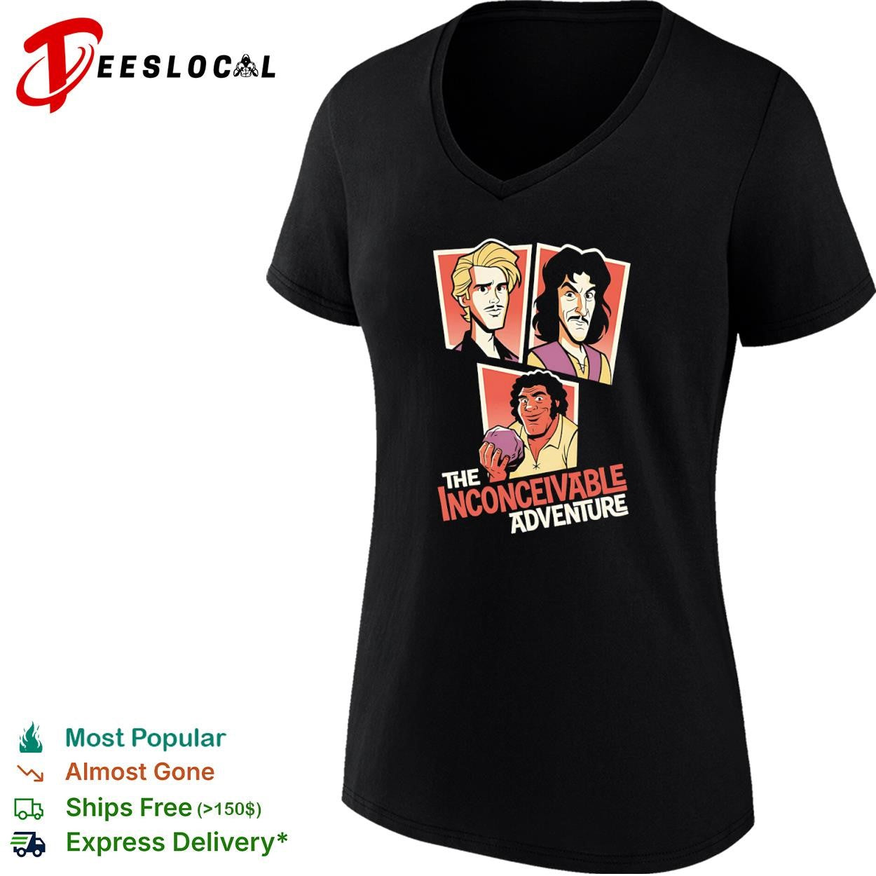 Westley Inigo and Fezzik from The Princess Bride Inconceivable Adventure shirt