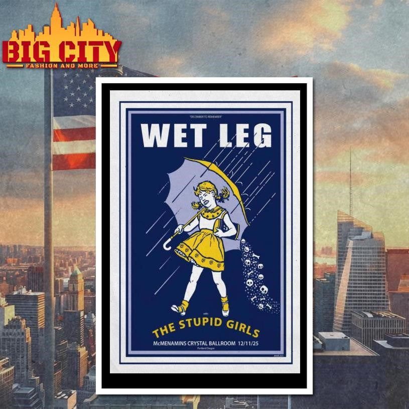 Wet Leg Dec 11 2025 Crystal Ballroom in Portland OR Poster Shirt