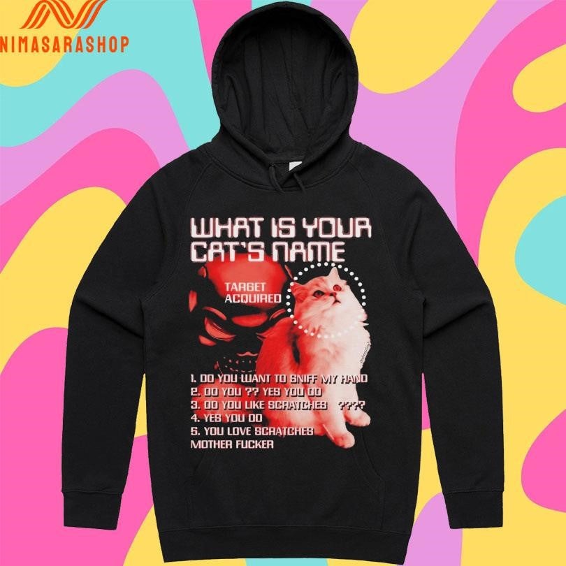 What Is Your Cats Name Target Acquired Skull Cat Shirts