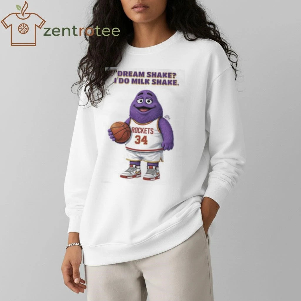 What do do milk shake Grimace 34 basketball shirt