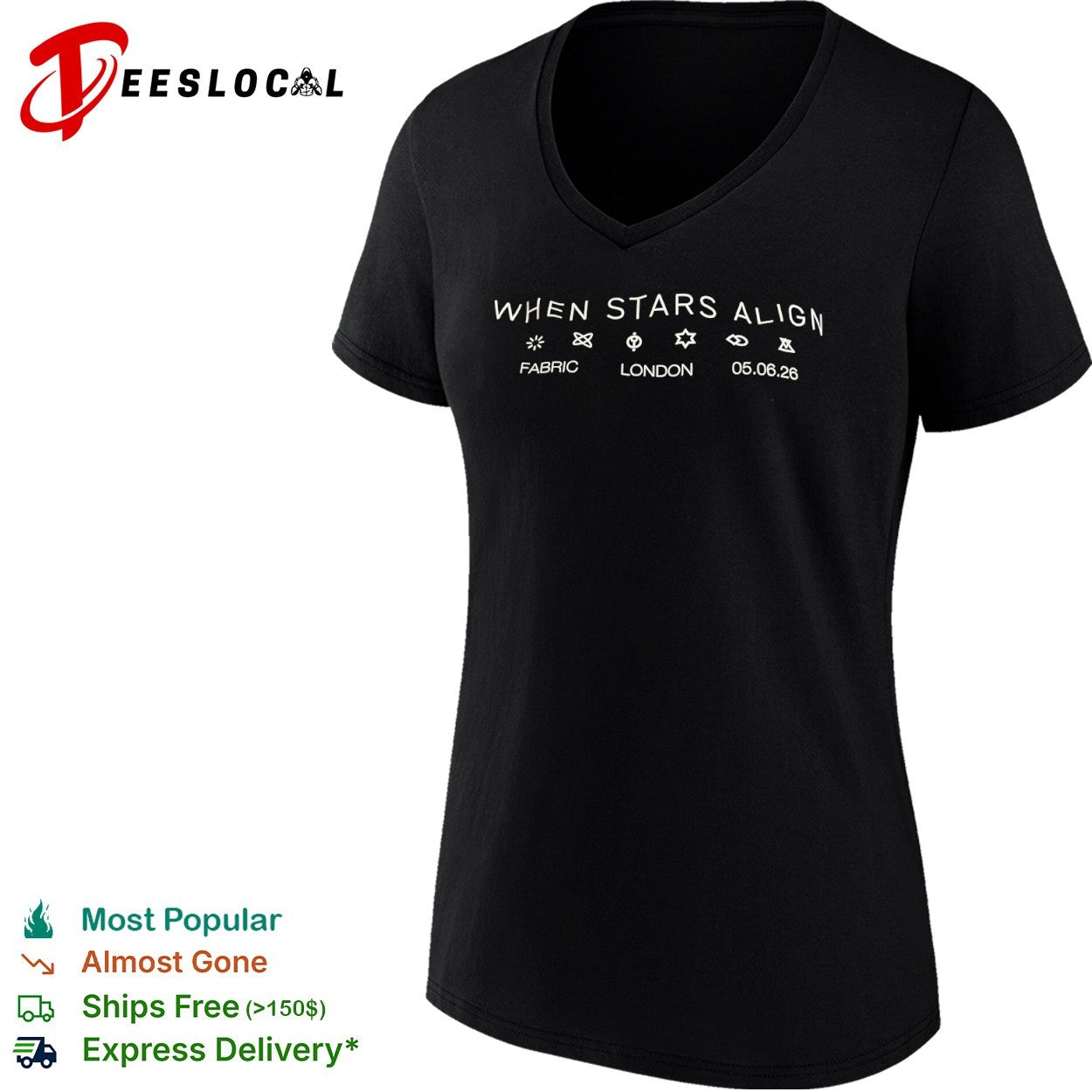 When Stars Align Fabric London 05 06 2026 concert shirt