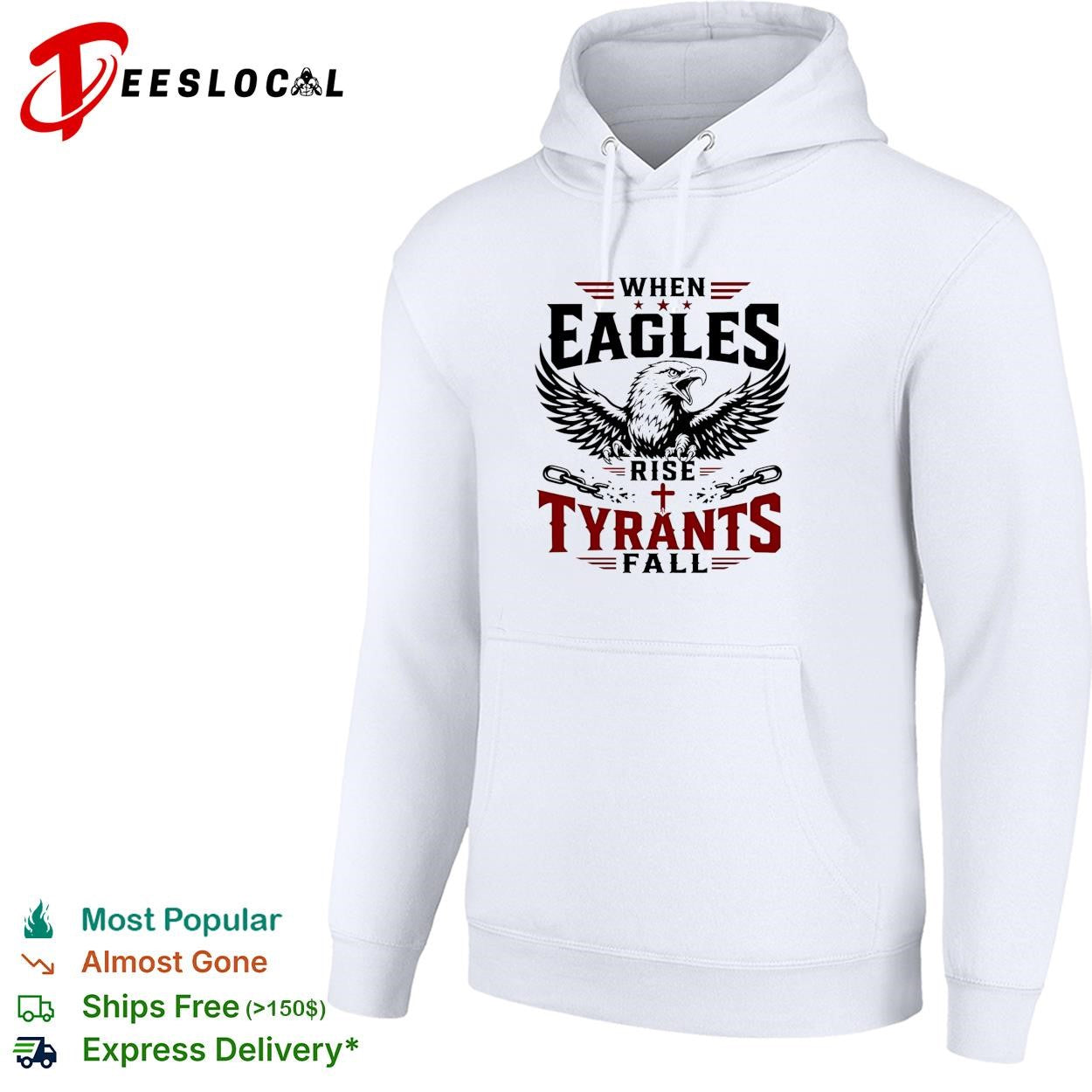 When eagles rise tyrants fall with patriotic bald eagle american freedom shirt