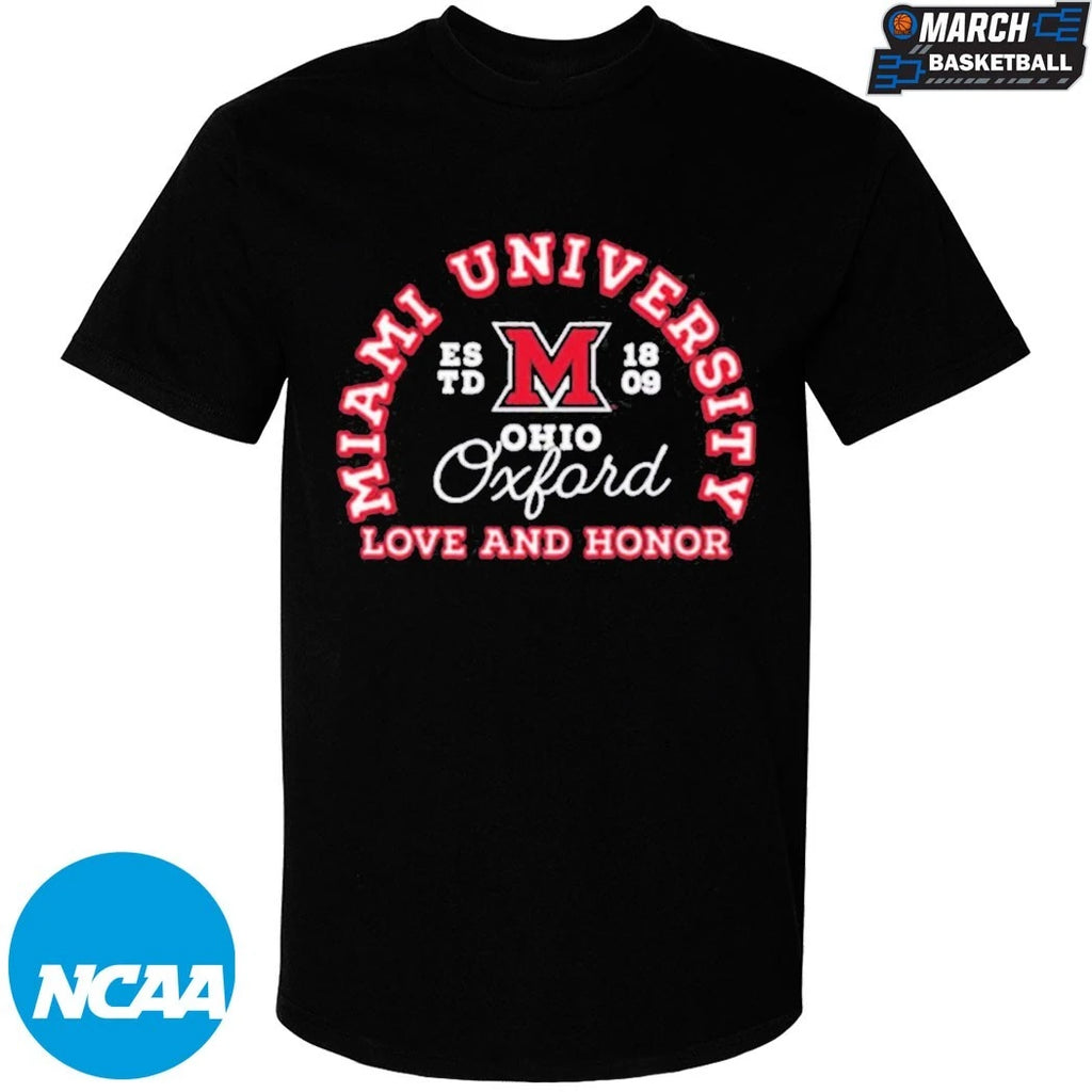 Where I’m From Miami RedHawks Ohio Oxford Name Love And Honor Est 1809 T-shirts