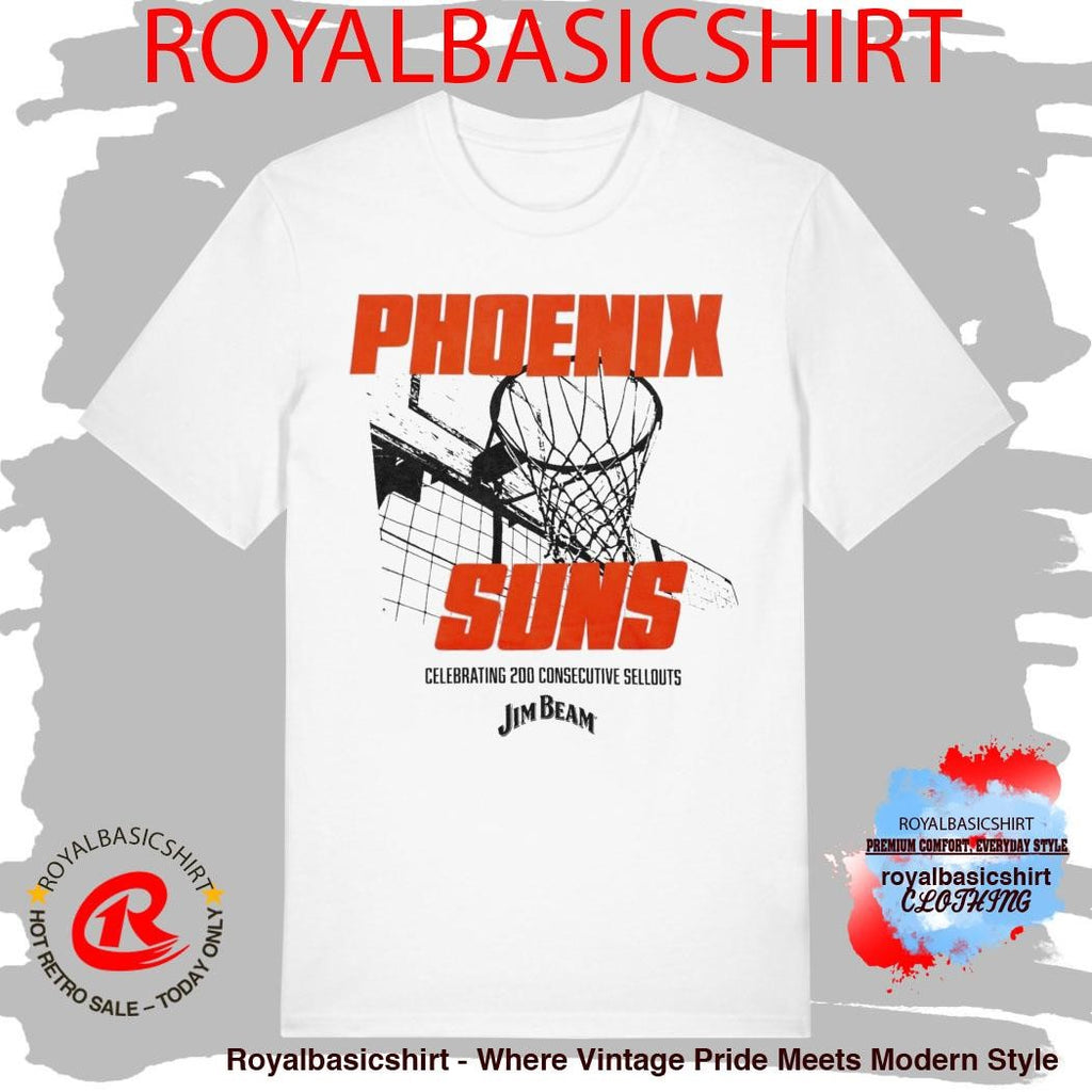 White Phoenix Suns Celebrating 200 Consecutive Sellouts Jim Beam Shirt
