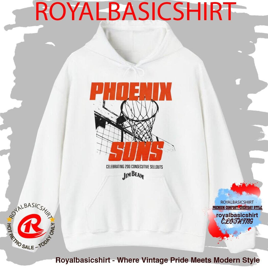 White Phoenix Suns Celebrating 200 Consecutive Sellouts Jim Beam Shirt