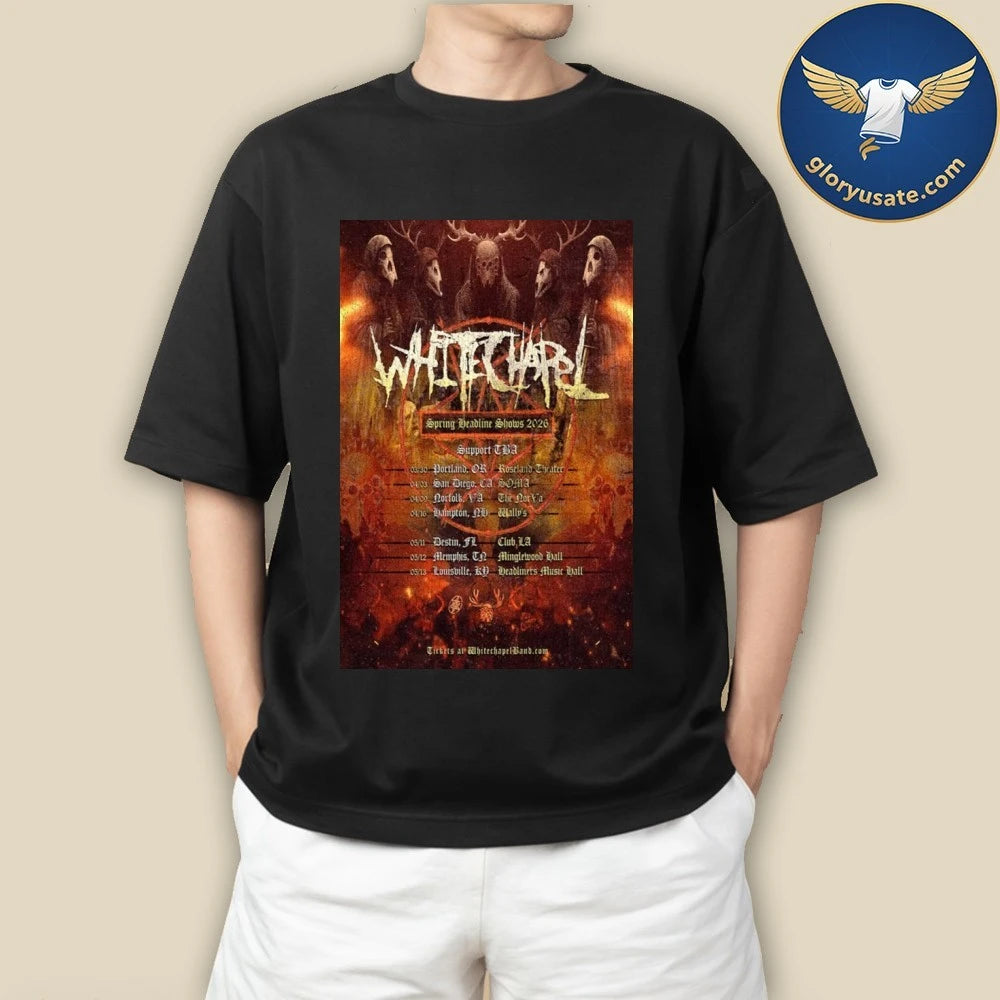 Whitechapel Spring Headline Tour 2026 Poster Shirt