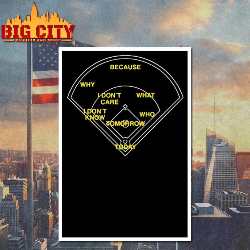 Whos On First San Diego Padres Baseball Diamond Fielding Card Shirt