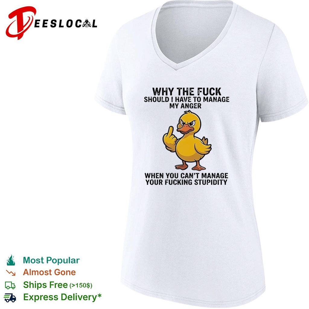 Why the fuck should I have to manage my anger when you cant manage your stupidity shirt