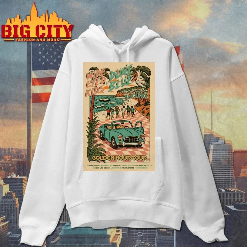 Wide Eyed Kids And Dune Blue 2025 Golden Hour Tour Poster shirts