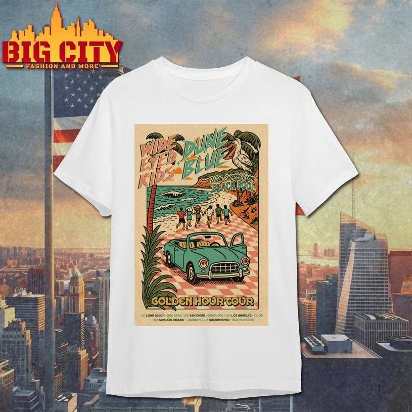 Wide Eyed Kids And Dune Blue 2025 Golden Hour Tour Poster shirts