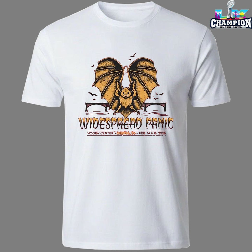 Widespread Panic Austin Texas At Moody Center On February 14 And 15 2026 Bat T-Shirts