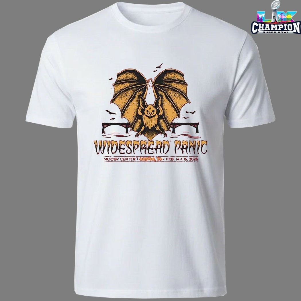 Widespread Panic Austin Texas At Moody Center On February 14 And 15 2026 Bat T-Shirts