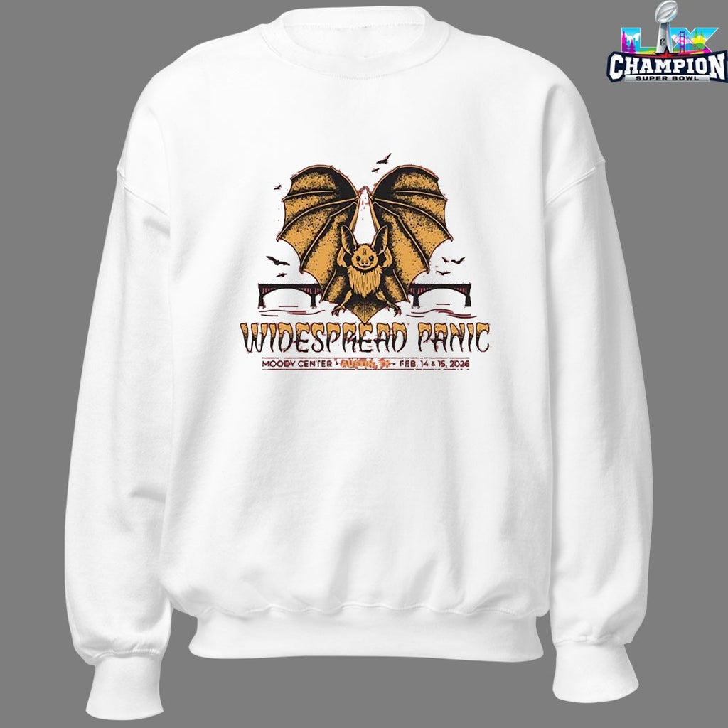 Widespread Panic Austin Texas At Moody Center On February 14 And 15 2026 Bat T-Shirts