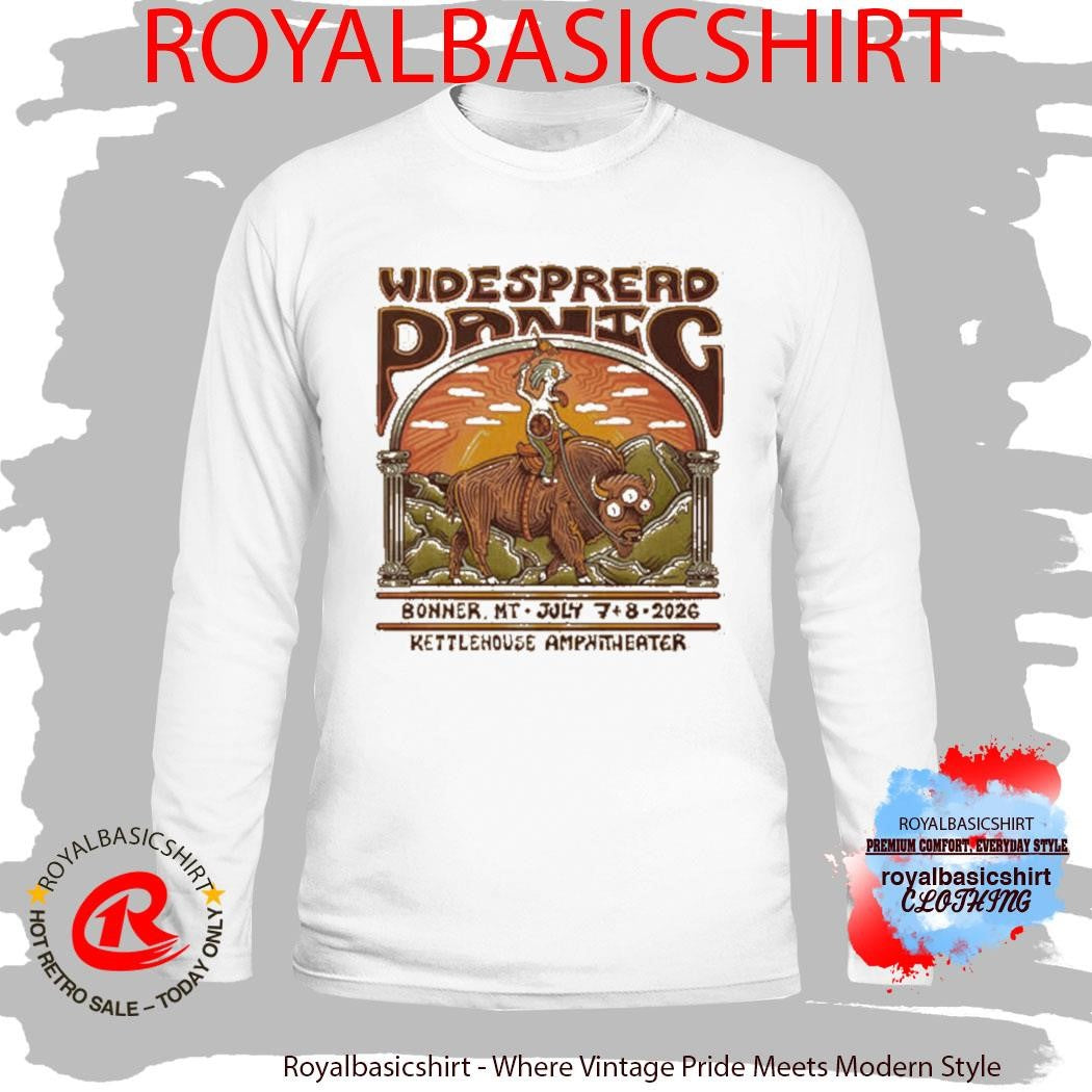 Widespread Panic Event Poster At Kettlehouse Amphitheater On July 7 8 2026 Bonner MT Shirt