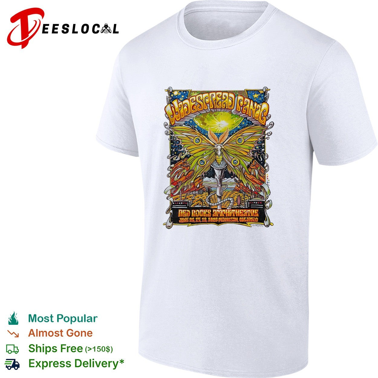 Widespread Panic Morrison Colorado at Red Rocks Amphitheatre From June 26 To 28 2026 shirt