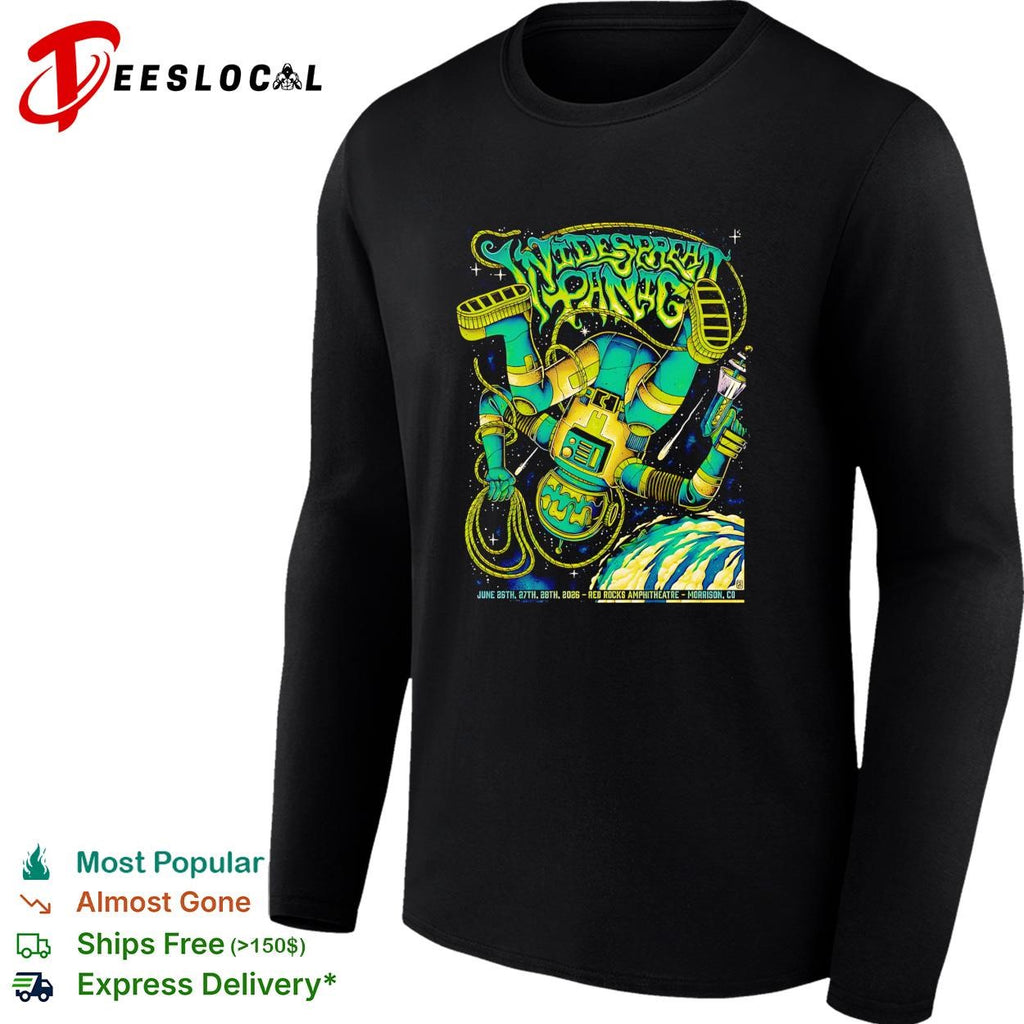 Widespread Panic Red Rocks Amphitheatre 2026 astronaut concert poster shirt