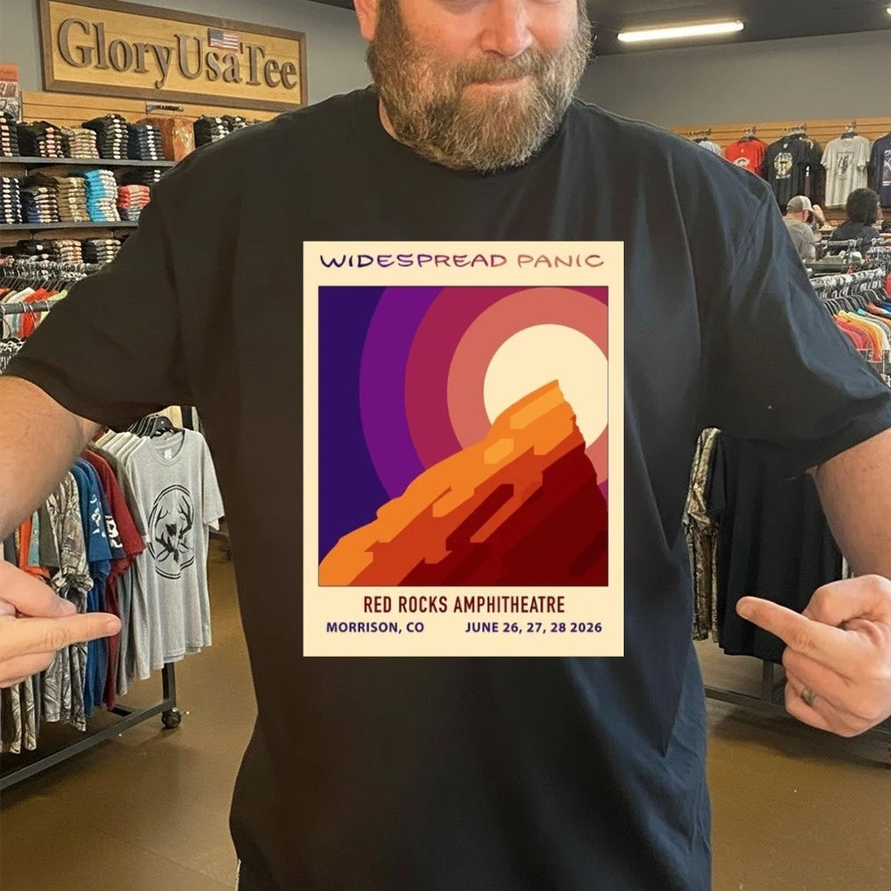 Widespread Panic Venue Poster Three Nights At Red Rocks Amphitheatre On June 26 27 28 2026 Morrison CO Poster Shirt