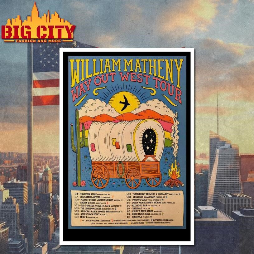 William Matheny 2026 Way Out West Tour Poster Shirt
