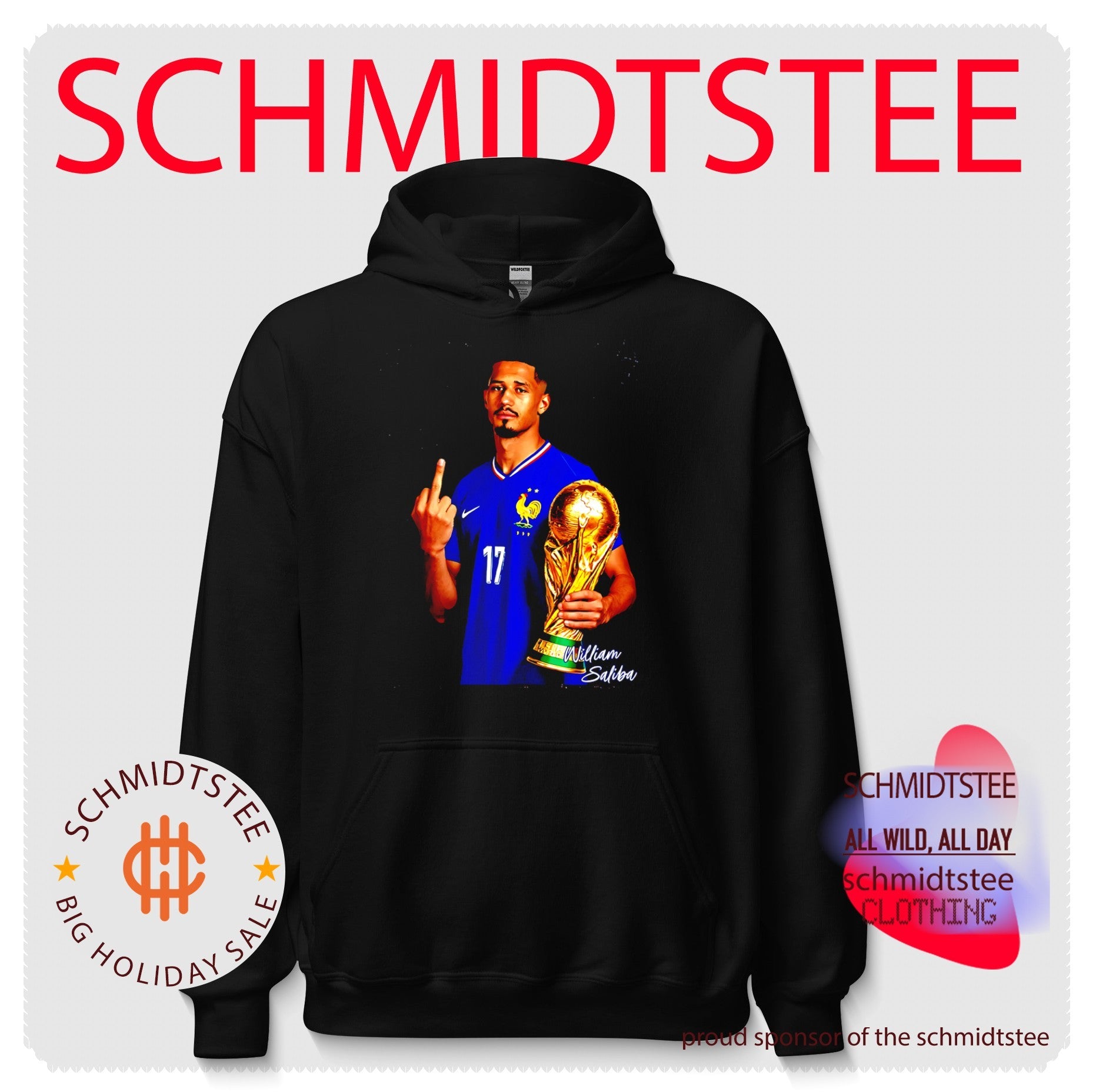 William Saliba France National Team World Cup middle finger shirt