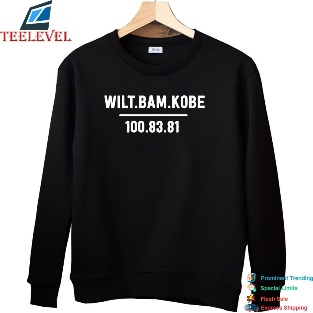 Wilt Bam Kobe 100 83 81 3 Players Most Points In A Game In NBA History T-shirts