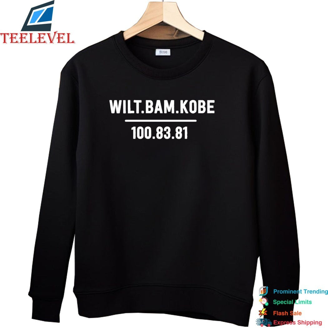 Wilt Bam Kobe 100 83 81 3 Players Most Points In A Game In NBA History T-shirts