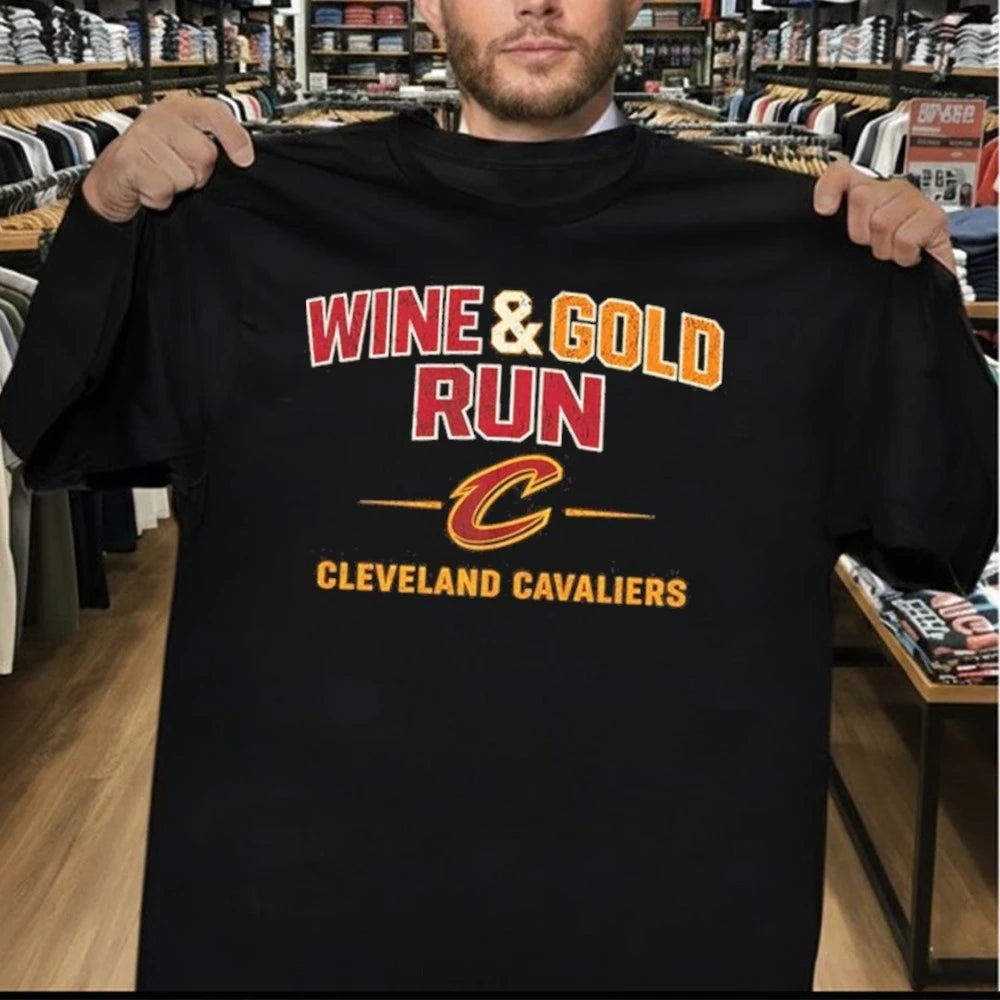 Wine and Gold Run Cleveland Cavaliers Vintage Playoff Shirt