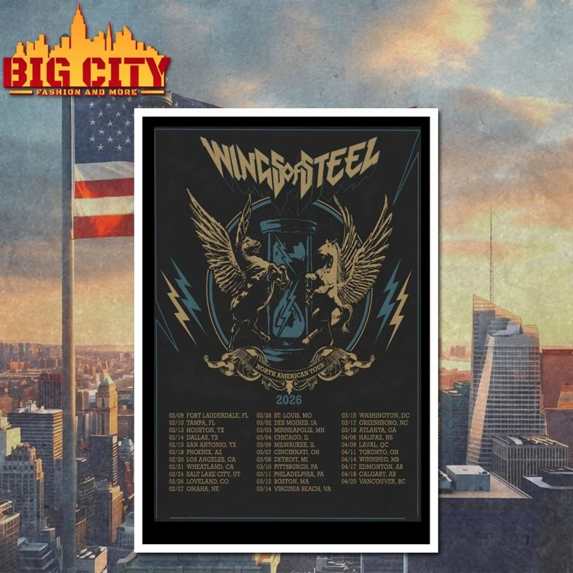 Wings Of Steel North American Tour 2026 Poster shirt