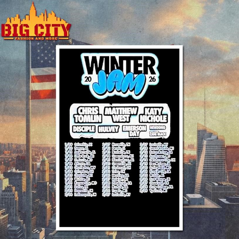 Winter Jam Tour 2026 Chris Tomlin Matthew West Katy Nichole Disciple Shirt