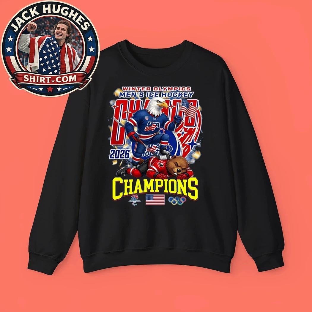 Winter Olympic Men’s Ice Hockey 2026 T-Shirt USA Hockey Gold Medal Merch Fan New Shirt